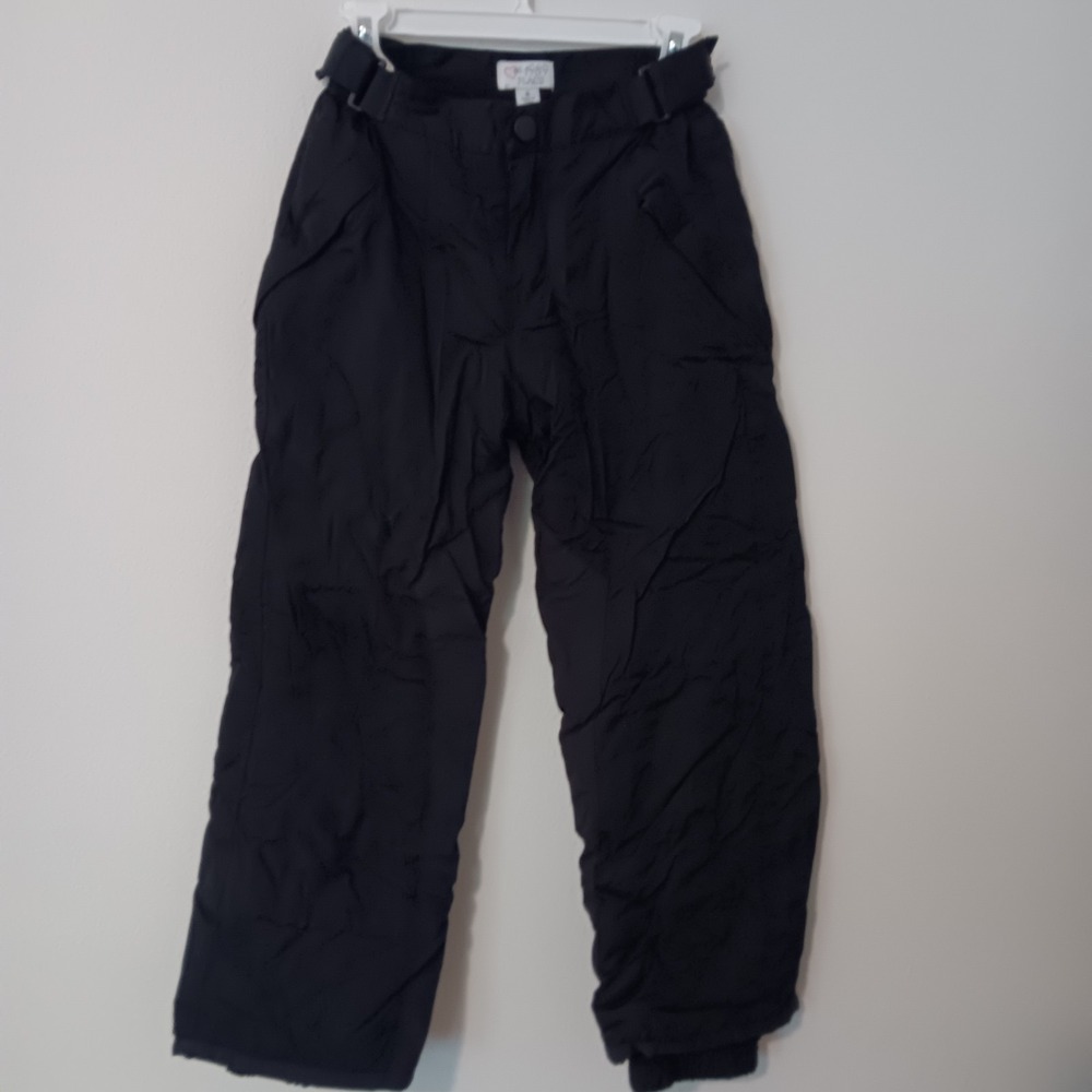 Children's Place Kids Unisex Snow Pants Size 6 Adjustable Waist‎ Black